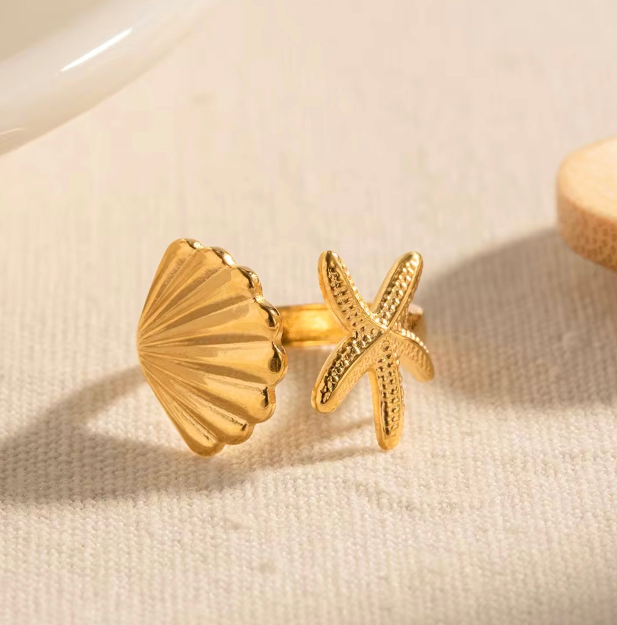 Shell and Starfish Ring