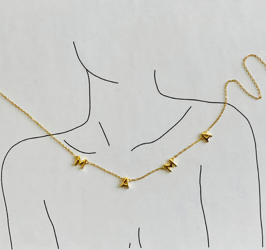 "Mama" Station Necklace