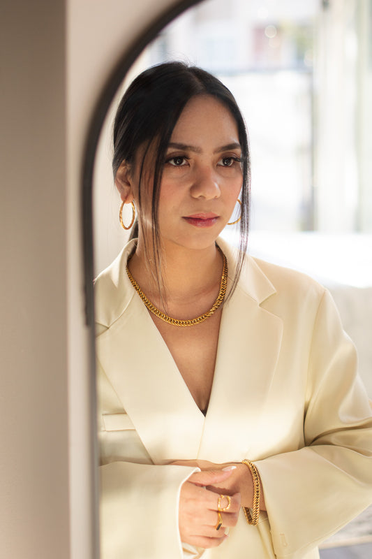 8mm Cuban Necklace 18K Gold Plated