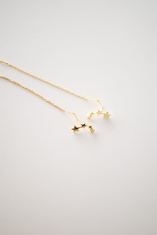 Star Tassel Zircon Earrings