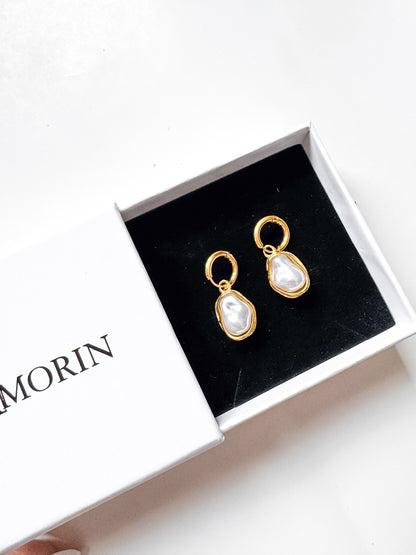 Mira Drop Pearl Earrings