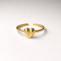 Gold Heart Adjustable Ring